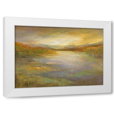 Foothills White Modern Wood Framed Art Print by Finch, Sheila