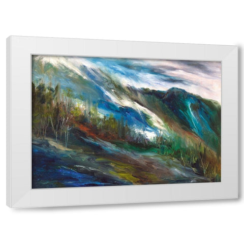Sierra Storm White Modern Wood Framed Art Print by Finch, Sheila