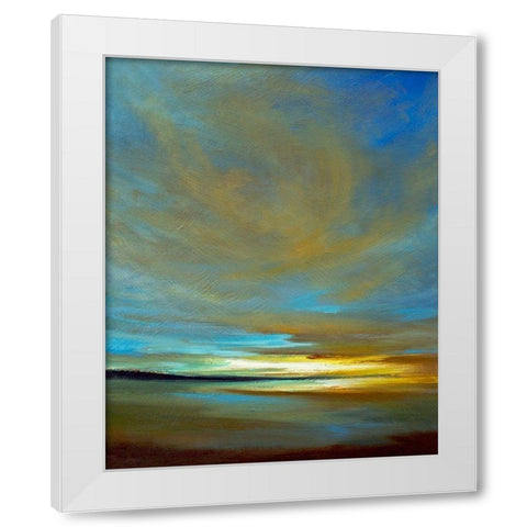 Dusk #4 White Modern Wood Framed Art Print by Finch, Sheila