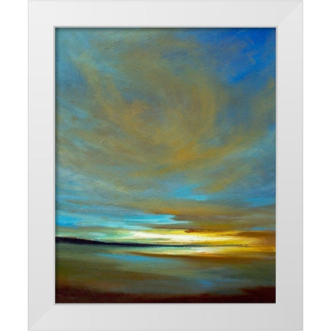 Dusk #4 White Modern Wood Framed Art Print by Finch, Sheila