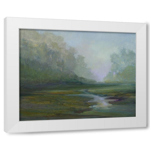 Early Morning Fog White Modern Wood Framed Art Print by Finch, Sheila