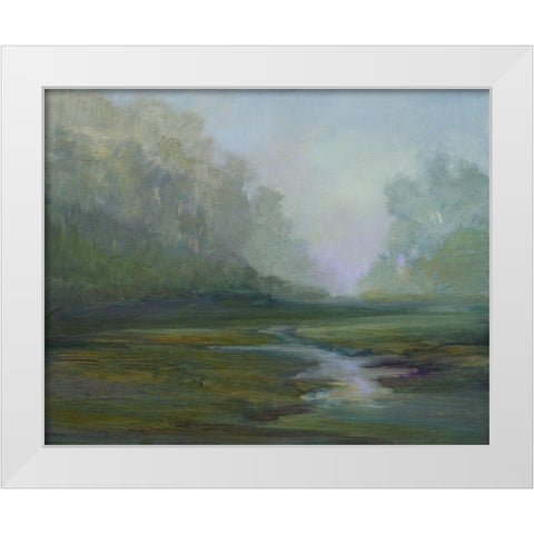 Early Morning Fog White Modern Wood Framed Art Print by Finch, Sheila
