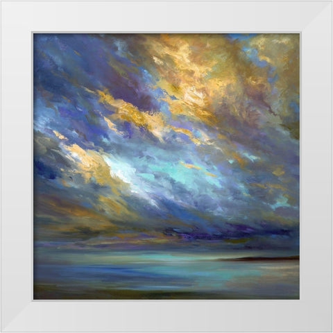 Coastal Clouds #30 White Modern Wood Framed Art Print by Finch, Sheila