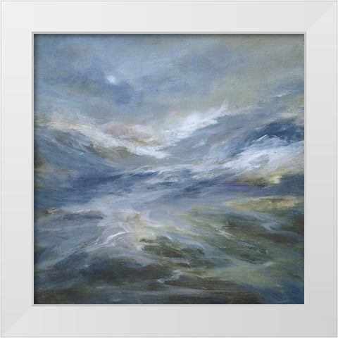 Calming of the Sea White Modern Wood Framed Art Print by Finch, Sheila