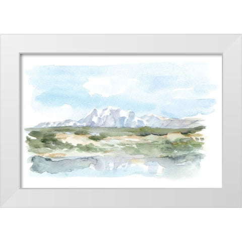 Mountain Watercolor II White Modern Wood Framed Art Print by Harper, Ethan