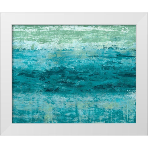 Aegean Seas I White Modern Wood Framed Art Print by Chandler, Sharon