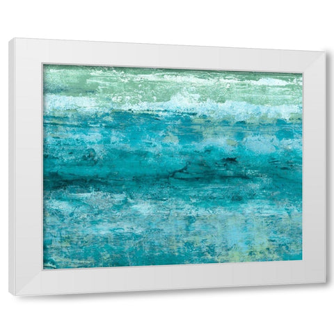 Aegean Seas II White Modern Wood Framed Art Print by Chandler, Sharon