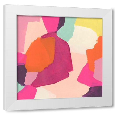 Pink Slip I White Modern Wood Framed Art Print by Vess, June Erica