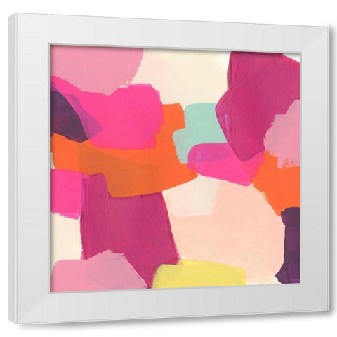 Pink Slip II White Modern Wood Framed Art Print by Vess, June Erica