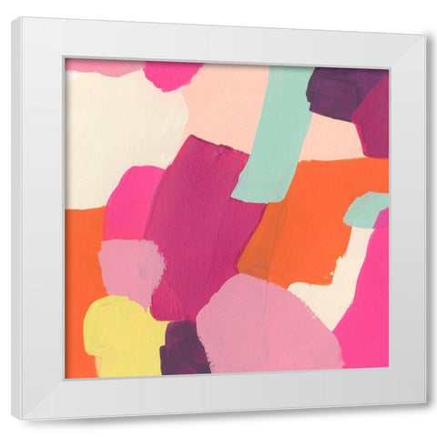 Pink Slip III White Modern Wood Framed Art Print by Vess, June Erica