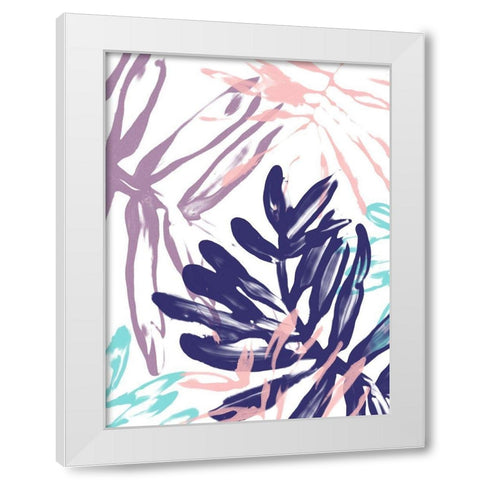 Miami Floral II White Modern Wood Framed Art Print by Vess, June Erica