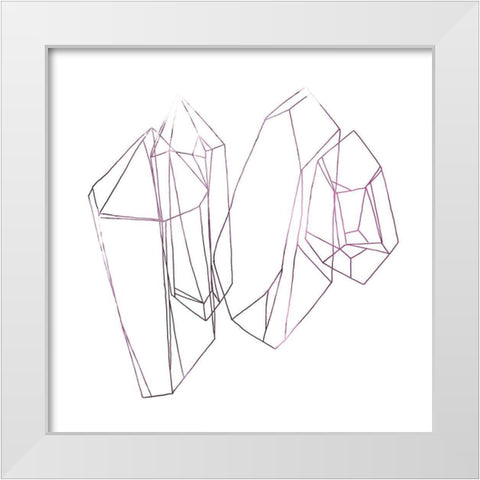Contour Crystals I White Modern Wood Framed Art Print by Vess, June Erica