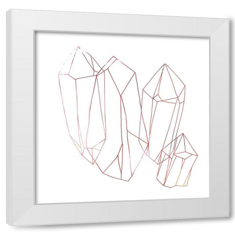Contour Crystals II White Modern Wood Framed Art Print by Vess, June Erica