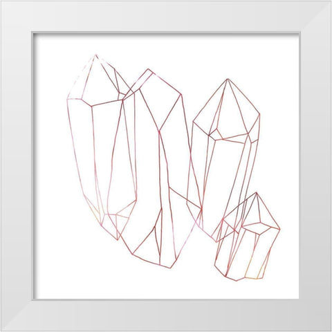 Contour Crystals II White Modern Wood Framed Art Print by Vess, June Erica