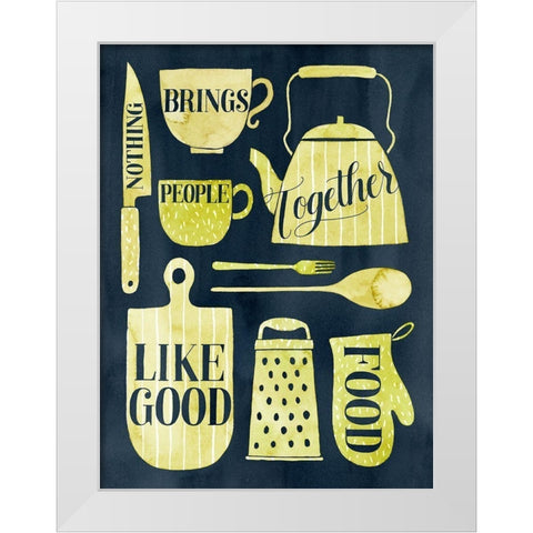 Food for the Soul I White Modern Wood Framed Art Print by Popp, Grace