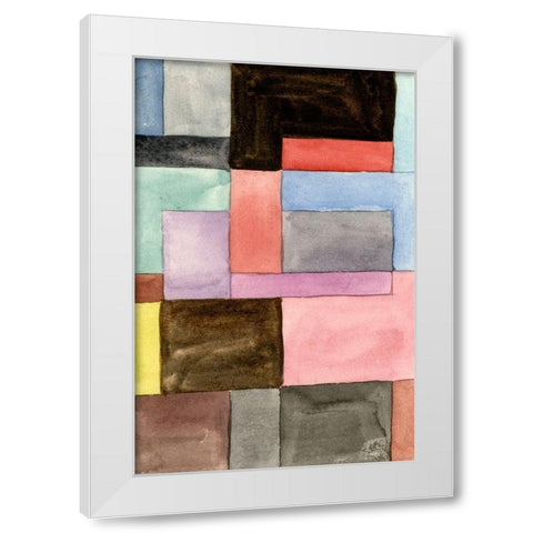 Primary Blocks II White Modern Wood Framed Art Print by Wang, Melissa