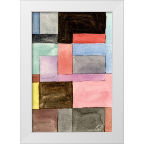 Primary Blocks II White Modern Wood Framed Art Print by Wang, Melissa