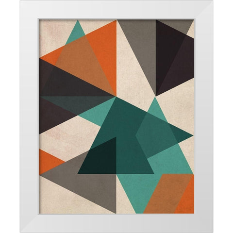In Between I White Modern Wood Framed Art Print by Vess, June Erica