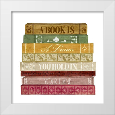 Book Lover I White Modern Wood Framed Art Print by Popp, Grace