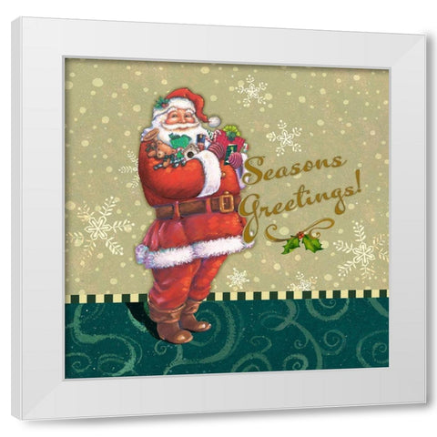 Classic Santa I White Modern Wood Framed Art Print by Eisner, Viv