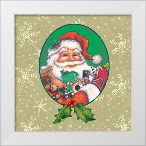 Classic Santa II White Modern Wood Framed Art Print by Eisner, Viv