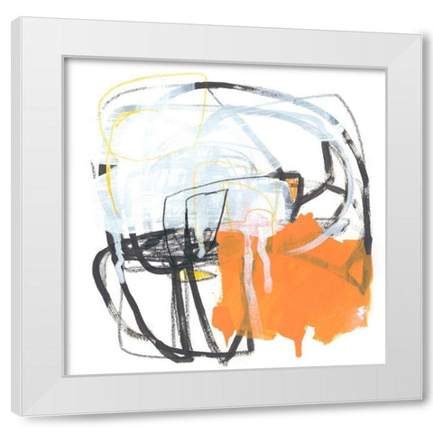 Acquisition II White Modern Wood Framed Art Print by Vess, June Erica