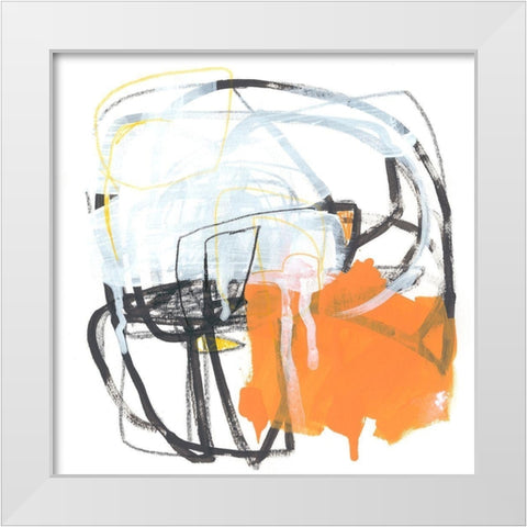 Acquisition II White Modern Wood Framed Art Print by Vess, June Erica
