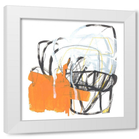 Acquisition III White Modern Wood Framed Art Print by Vess, June Erica