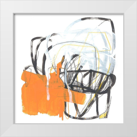 Acquisition III White Modern Wood Framed Art Print by Vess, June Erica