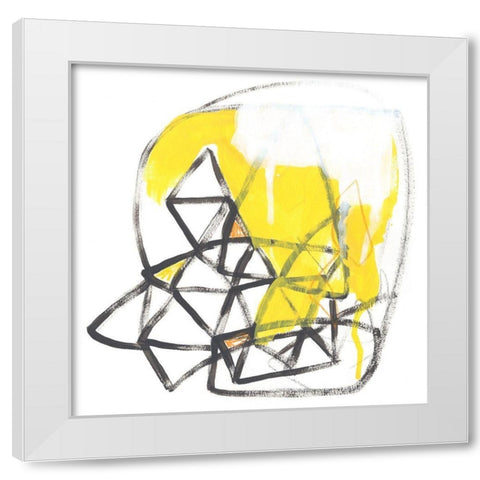 Acquisition IV White Modern Wood Framed Art Print by Vess, June Erica