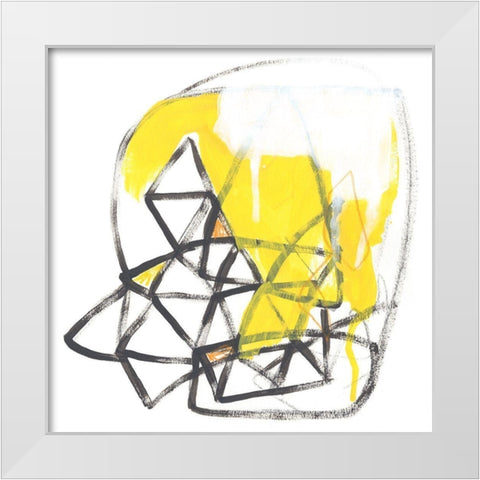 Acquisition IV White Modern Wood Framed Art Print by Vess, June Erica