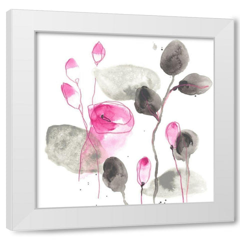 Snapdragon I White Modern Wood Framed Art Print by Vess, June Erica
