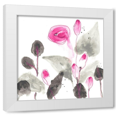 Snapdragon II White Modern Wood Framed Art Print by Vess, June Erica