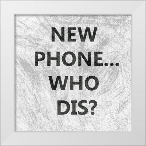 Phone Snark I White Modern Wood Framed Art Print by Chandler, Sharon
