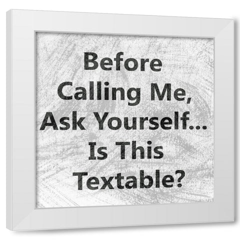 Phone Snark II White Modern Wood Framed Art Print by Chandler, Sharon