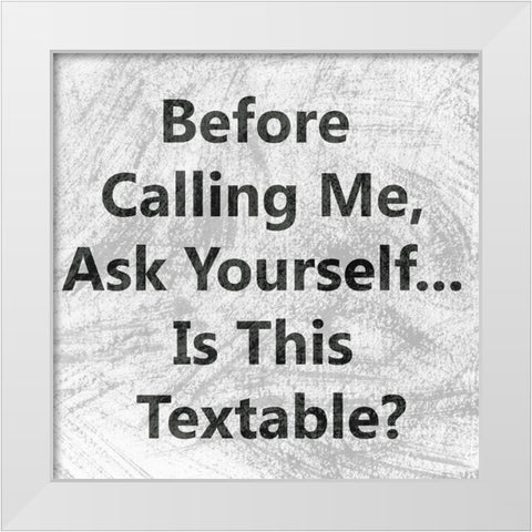Phone Snark II White Modern Wood Framed Art Print by Chandler, Sharon
