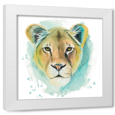 Chromatic Cats I White Modern Wood Framed Art Print by Popp, Grace