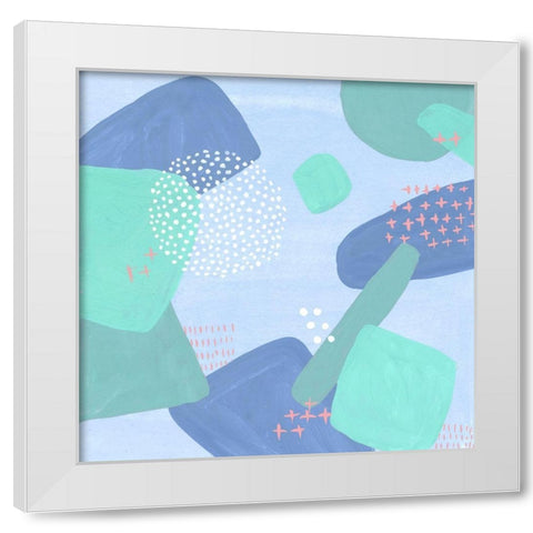 Spaces Between I White Modern Wood Framed Art Print by Wang, Melissa