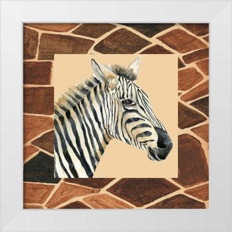 Safari I White Modern Wood Framed Art Print by Moore, Regina