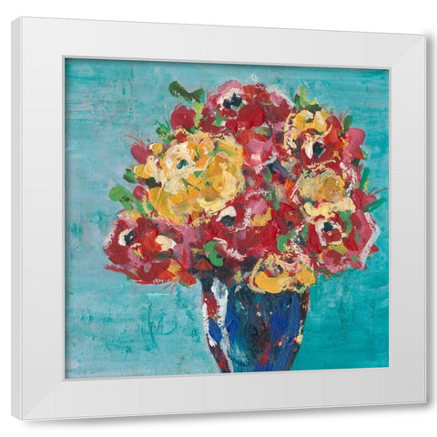 Chaos Floral I White Modern Wood Framed Art Print by Moore, Regina