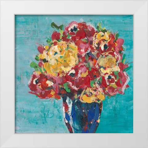 Chaos Floral I White Modern Wood Framed Art Print by Moore, Regina