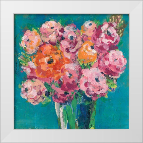 Chaos Floral IV White Modern Wood Framed Art Print by Moore, Regina