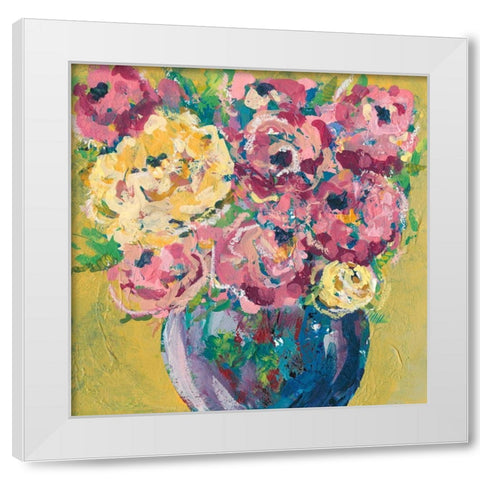Chaos Floral V White Modern Wood Framed Art Print by Moore, Regina