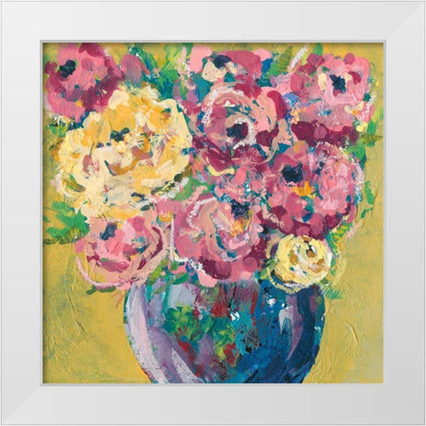 Chaos Floral V White Modern Wood Framed Art Print by Moore, Regina