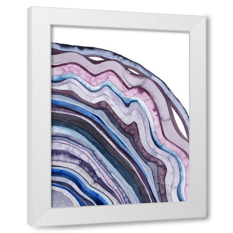 Amethyst Agate II White Modern Wood Framed Art Print by Popp, Grace