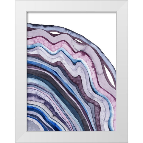 Amethyst Agate II White Modern Wood Framed Art Print by Popp, Grace