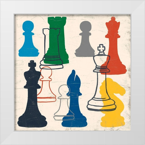 Game Time I White Modern Wood Framed Art Print by Vess, June Erica