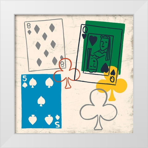 Game Time II White Modern Wood Framed Art Print by Vess, June Erica