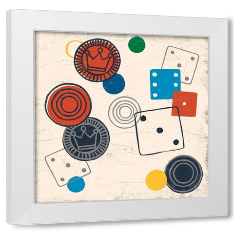 Game Time IV White Modern Wood Framed Art Print by Vess, June Erica