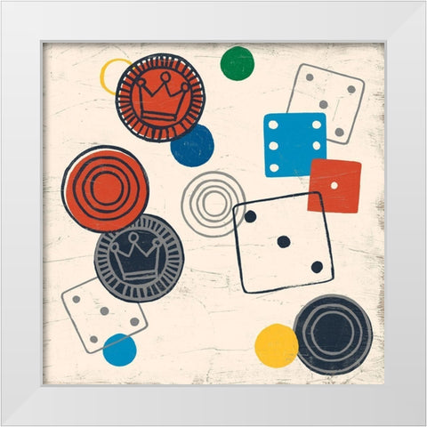 Game Time IV White Modern Wood Framed Art Print by Vess, June Erica